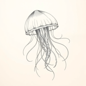 Artistic Sketch Jellyfish Tattoo