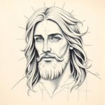 Artistic Sketch Jesus Tattoo
