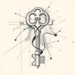 Artistic Sketch Key Tattoo