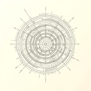 Artistic Sketch Labyrinth Tattoo