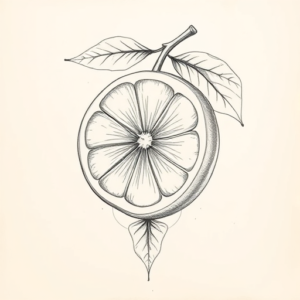 Artistic Sketch Lemon Tattoo