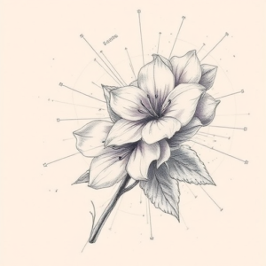 Artistic Sketch Lilac Tattoo