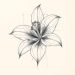 Artistic Sketch Lily Tattoo