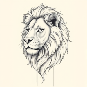 Artistic Sketch Lioness Tattoo