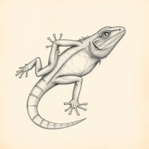 Artistic Sketch Lizard Tattoo