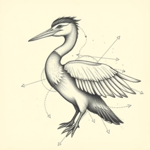 Artistic Sketch Loon Tattoo