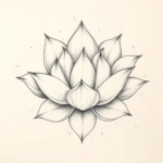 Artistic Sketch Lotus Tattoo