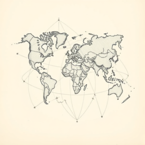 Artistic Sketch Map Tattoo