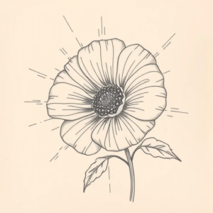 Artistic Sketch Marigold Tattoo