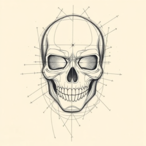 Artistic Sketch Mask Tattoo