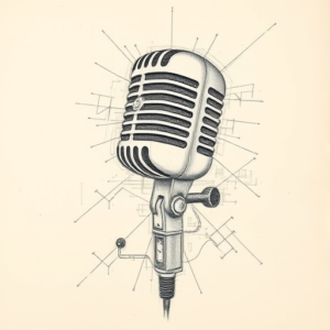 Artistic Sketch Microphone Tattoo