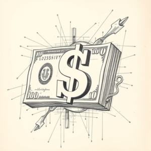 Artistic Sketch Money Tattoo