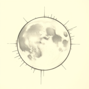 Artistic Sketch Moon Tattoo