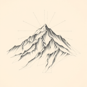 Artistic Sketch Mountain Tattoo