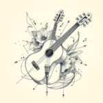 Artistic Sketch Music Tattoo