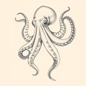 Artistic Sketch Octopus Tattoo