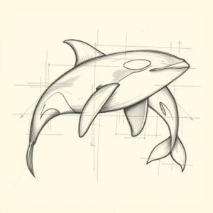 Artistic Sketch Orca Tattoo