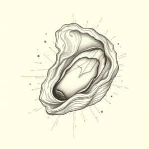 Artistic Sketch Oyster Tattoo