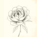 Artistic Sketch Peony Tattoo