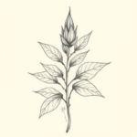 Artistic Sketch Plant Tattoo