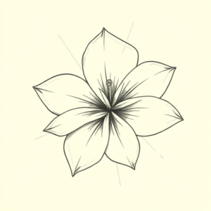 Artistic Sketch Plumeria Tattoo