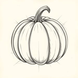 Artistic Sketch Pumpkin Tattoo