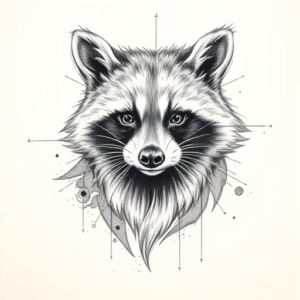 Artistic Sketch Raccoon Tattoo