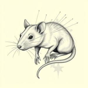 Artistic Sketch Rat Tattoo