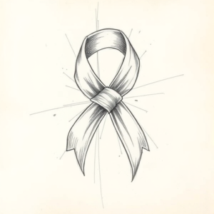 Artistic Sketch Ribbon Tattoo
