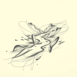 Artistic Sketch River Tattoo