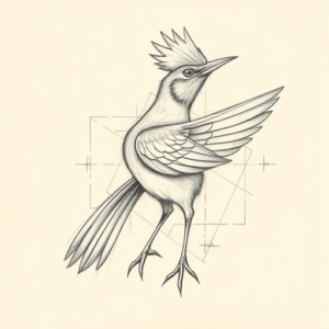 Artistic Sketch Roadrunner Tattoo