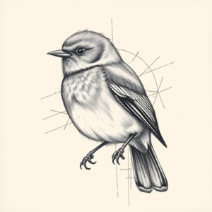 Artistic Sketch Robin Tattoo