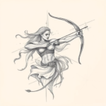 Artistic Sketch Sagittarius Tattoo