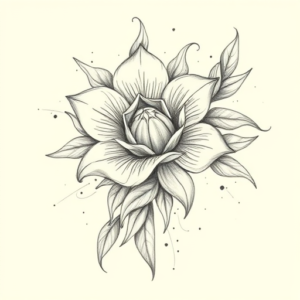 Artistic Sketch Sampaguita Tattoo