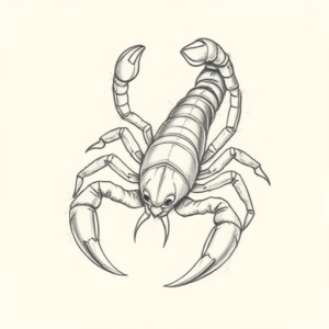 Artistic Sketch Scorpion Tattoo