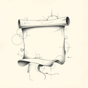 Artistic Sketch Scroll Tattoo