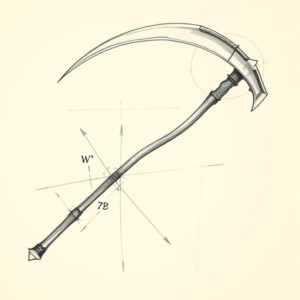 Artistic Sketch Scythe Tattoo