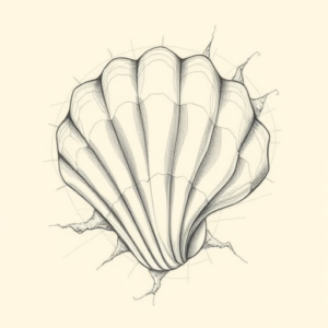Artistic Sketch Shell Tattoo