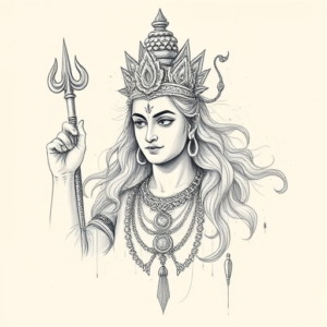 Artistic Sketch Shiva Tattoo