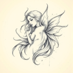 Artistic Sketch Siren Tattoo