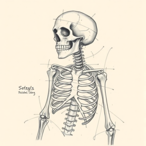 Artistic Sketch Skeleton Tattoo