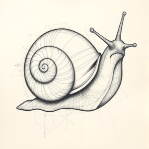 Artistic Sketch Snail Tattoo