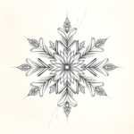 Artistic Sketch Snowflake Tattoo