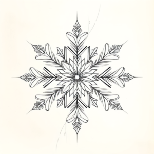 Artistic Sketch Snowflake Tattoo
