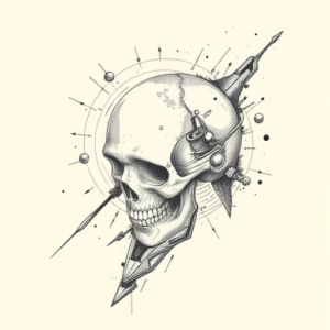 Artistic Sketch Space Tattoo