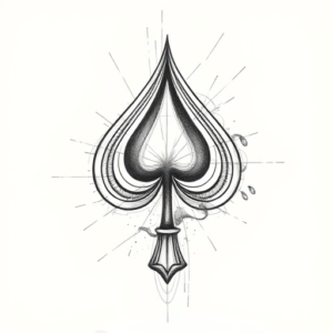 Artistic Sketch Spade Tattoo