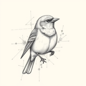 Artistic Sketch Sparrow Tattoo