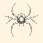 Artistic Sketch Spider Tattoo