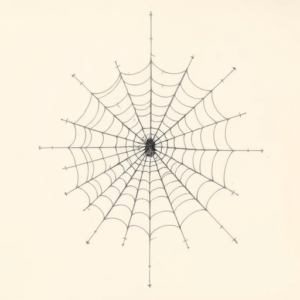 Artistic Sketch Spiderweb Tattoo