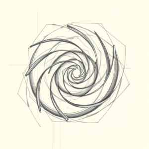 Artistic Sketch Spiral Tattoo